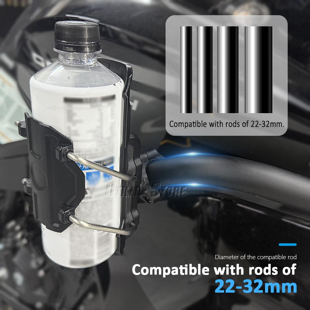 Motorcycle Cup Holder Support Quick Release Adjustable Water Bottle Holder Handlebar Stand for MTB Road Cycling