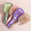1pcs Air Cushion Hair Brush Wheat Straw Tangled Scalp Massage Comb Hollow Out Winmill Anti-static Hairbrush Salon Styling Tool