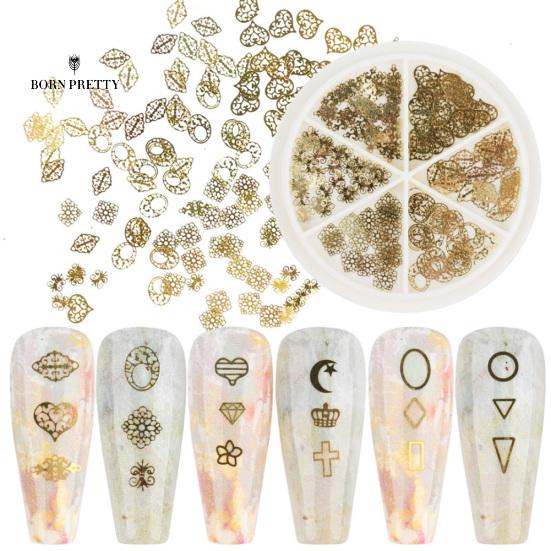 

6 Grids Moon Nails Ornaments Star Ultra-thin Metal Manicure Sequins Glitter Nail Art Decoration