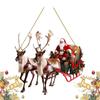 Weihnachts Rentierschlitten Weihnachtsmann Hängedekoration 2D Acryl Weihnachtsmann auf Schlitten Anhänger Feiertag 2025 Weihnachtsfeier Zubehör