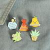 Letters Printed Brooch Backpack Denim Children Pins Badge Jewelries Gift Kid Cute Bees Personalized Pin Funny Brooches