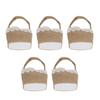 5 stücke Sackleinen Hochzeit Blume Mädchen Korb Vintage Rustikalen Blume Korb Handheld Korb für Nail
