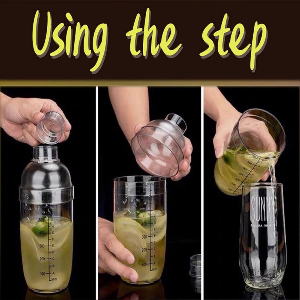 300/500/700/1000ml Akrylový šejkr na mléčný čaj Koktejlový šejkr na džus Láhev Mixér na džus Barové potřeby