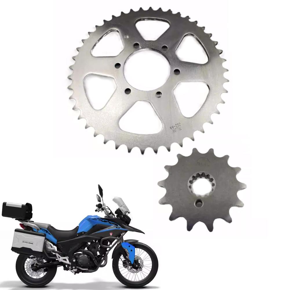 Motorcycle Silent Durable Front Rear 14 Teeth 44 Teeth Chain Sprocket Gear Chain Disc For Zongshen ZS250GY-3  RX3