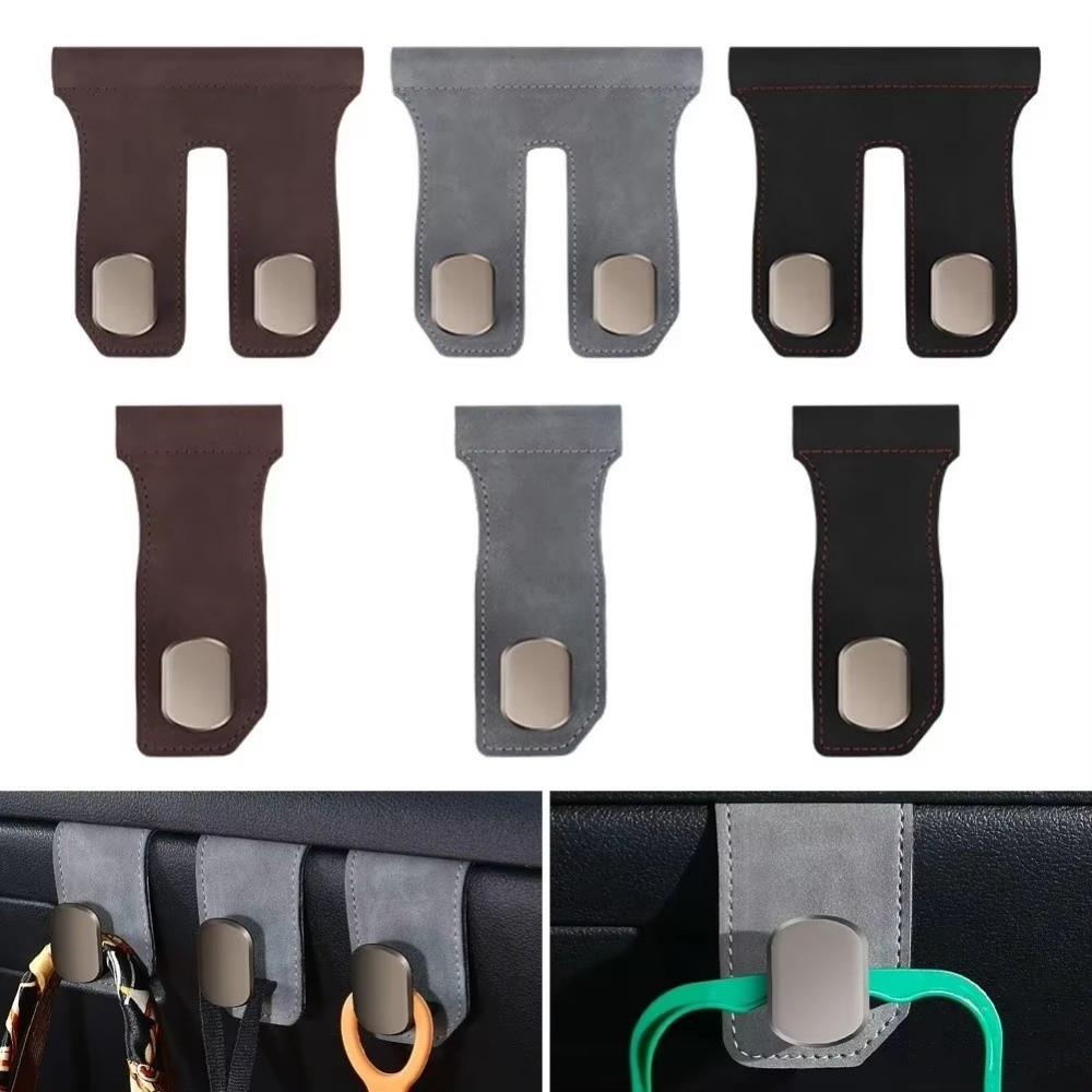 Suede Hanging Bag Hook Metal Car Handbag Holder Universal Car Seat Hook  Co-Pilot Storage Box