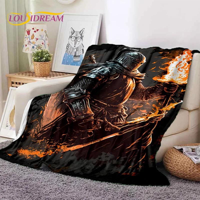 Knight Templar Cavalier Crusaders Cartoon Soft Flannel Blankets,Throw Blanket Comfortable Blanket for Picnic Beds Home Bedroom