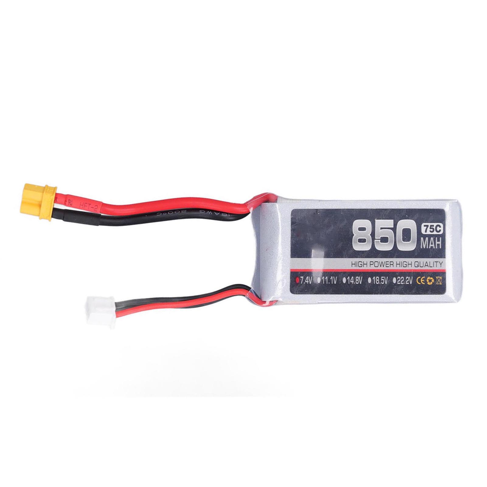 

850mAh 75C High Rate Lipo Batteries Li Ion Battery Pack with XT30 Plug for Multirotor Fixed Wing