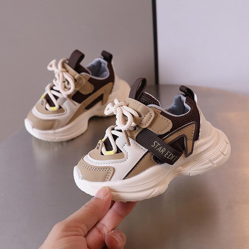Fashion Girls Shoes Spring New Kids Sports Shoes Soft Soled Boys Shoe Anti Slip Baby Walking Shoes Simple Girl Casual Shoe
