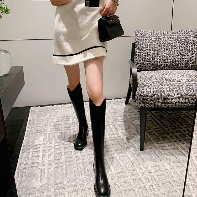 Long boots for women but over the knee 2025 new autumn and winter thick-soled long tube thin boots small tall tube versatile knight boots