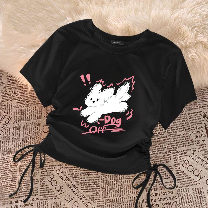 Girls' Solid Color T-shirts Short-sleeve Tops for Kids Summer Children Tees Teenager Blouse Baby Outfits Clothing
