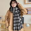 Autumn/Winter Style Women'S Scarf Korean Style Versatile Thickened Shawl Warm Neck Warmer