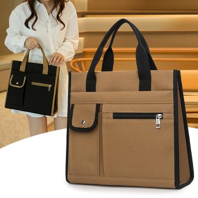 Canvas-Tasche Damenhandtasche Große Kapazität Pendeln Mehrfachtasche Schultertasche