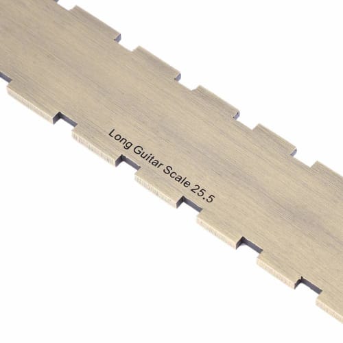 VGEBY Practical Guitar Neck Straight Edge with 24.75 Notches for Fretboards, Guitar Luthier's Tool, Guitar Straight Edge