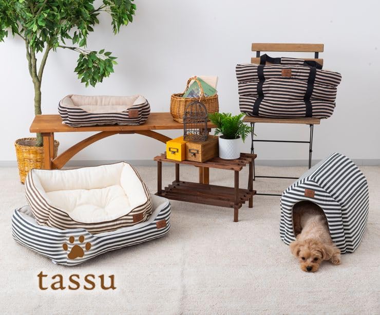 Ribbed Border Carry Bag tassu 168-6186A3