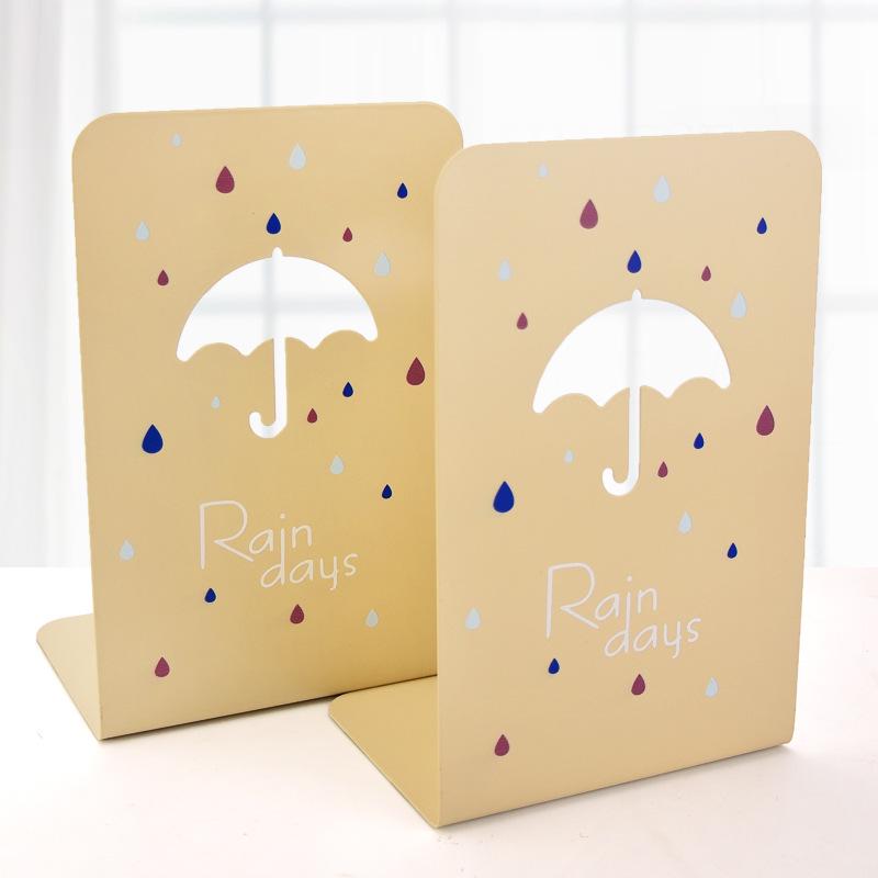 L-Shaped Metal Bookends for Students - Large Desktop Shelf Divider