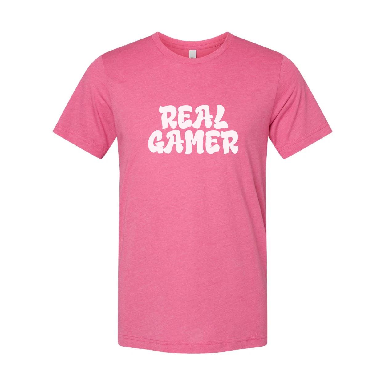

Real Gamer Graphic Tee For Men And Women Unisex Short Sleeve Shirt For Casual Ga 3XL