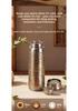 300ml reine Titan-Isolierbecher - Tragbare Outdoor-Doppelschicht-Vakuum-Wasserflasche - Hochwertiger Geschenke-Titanbecher