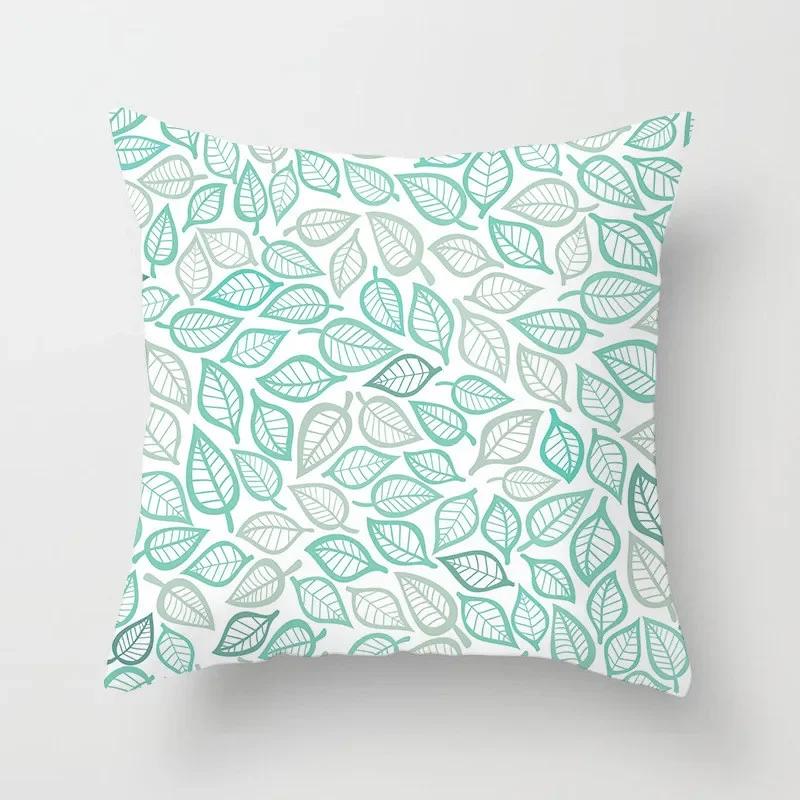 Mint Green Pillow Case Home Decorative Cushion Cover Modern Geometry Printing Pillowcase Sofa Couch Waist Pillow Covers
