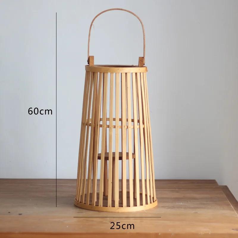 Creative Modern Candle Holder Handmade Wood Minimalist Nordic Hollow Garden Lantern Geometric Wedding Home Decor Candlebra