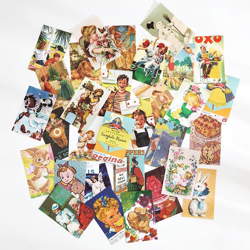 8 Styles 60 Pcs Retro Life Series Mini Note Pad DIY Decorative Material Paper Scrapbooking Material Junk Journal Supplies
