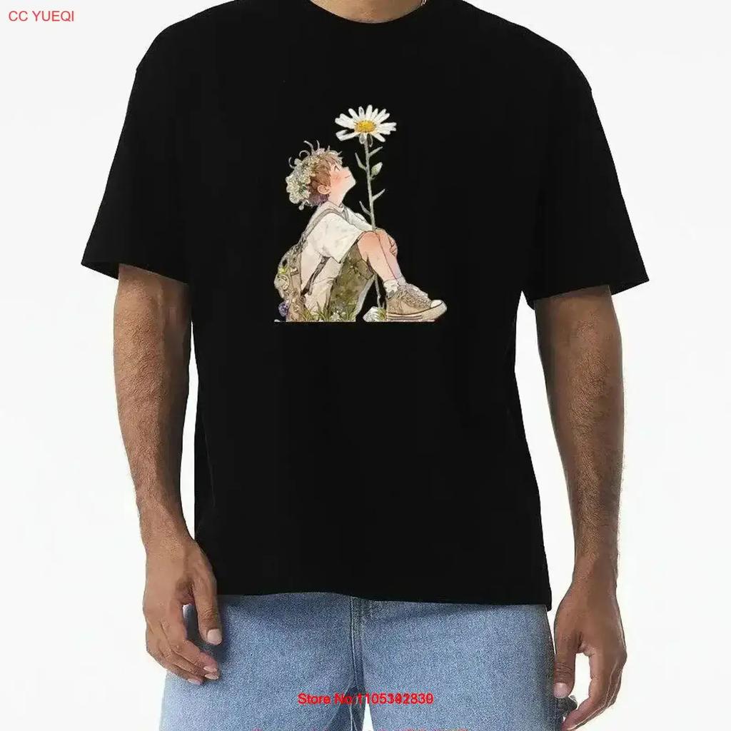 Aesthetic Nature Lover T Shirt Artistic Floral Boy Vintage Homme Stretched Fashion Top For Everyday Wear Streetwear Soft