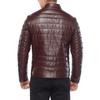 Brown Leather Jacket Biker Motorcycle Men's Bomber Genuine Lambskin Handmade Stylish
