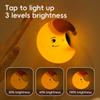 Silicone Star Moon Night Light Rechargable Sleeping Wall Nightlights 3 Level Brightness Beside Lamp For Baby Bedroom Decor