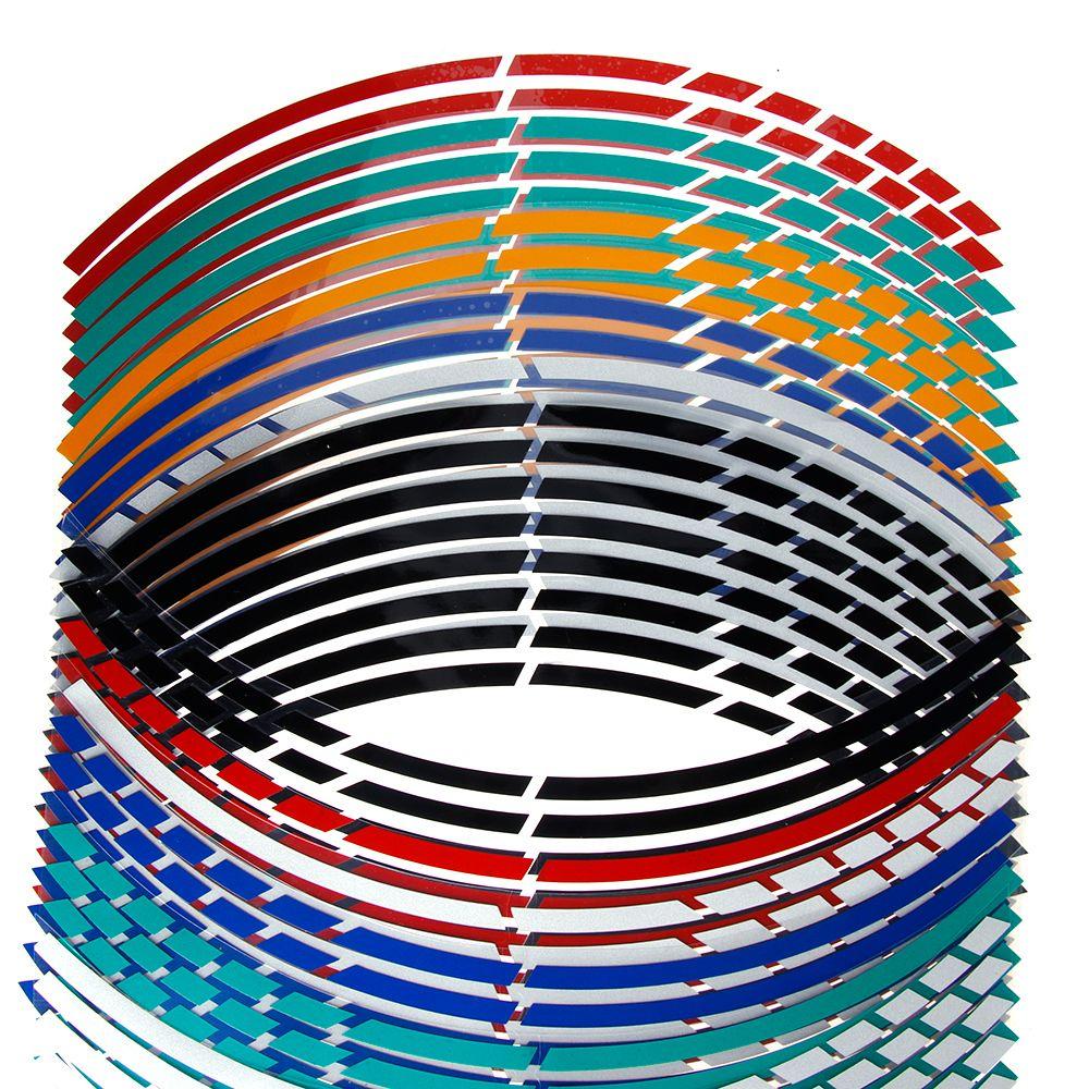 New Personality Wheel Decoration Auto Wheel Sticker Reflective Rim Tape Tire Strips Motorbike Decals