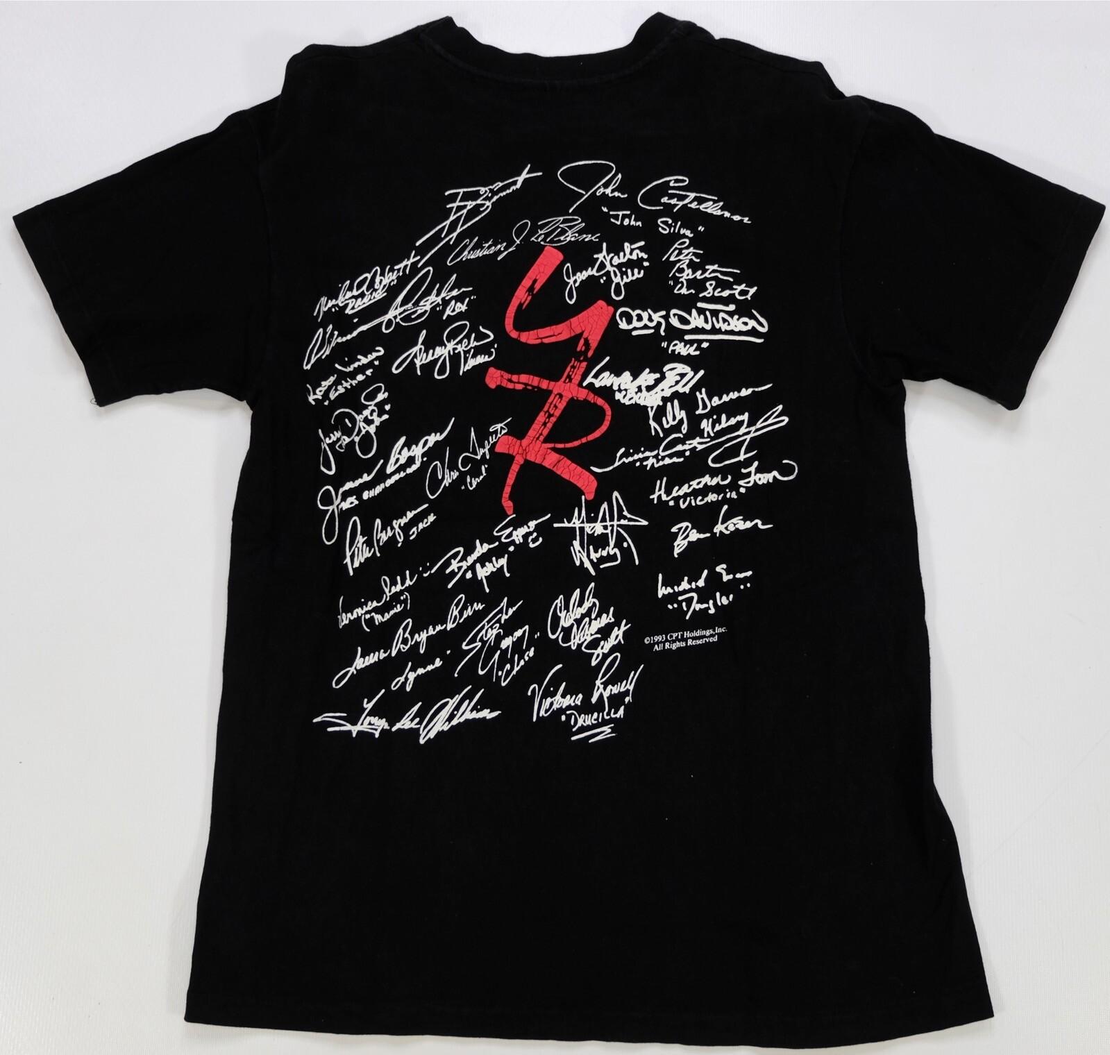 Vintage The Young and the Restless 1993 Cast Signatures T Shirt 90s Black M S