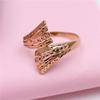 Purple Gold Hollow Ring Personalized Fashion Rose Gold Plated Color Gold Car Flower Ring