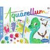 Watercolor Paint - SENTOSPHERE - Aquarellum Junior - Dinosaurs - 5 Colors - Mounted On Vellum Paper - From 7 Years