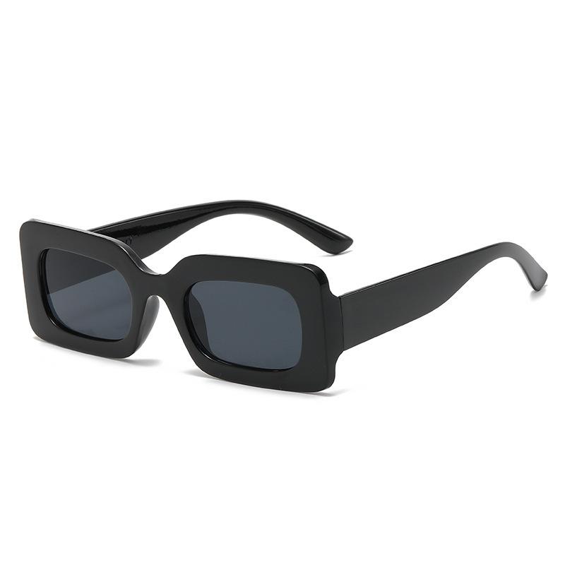 Square Jelly Sunglasses Trendy Concave Shape Photo Square Sunglasses