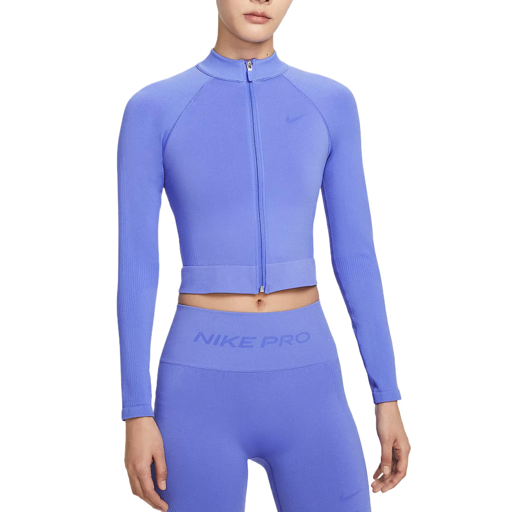 

Nike Pro Solid Quick-Dry Long Sleeve Compression Workout Top Women tops IO4467-570 XL