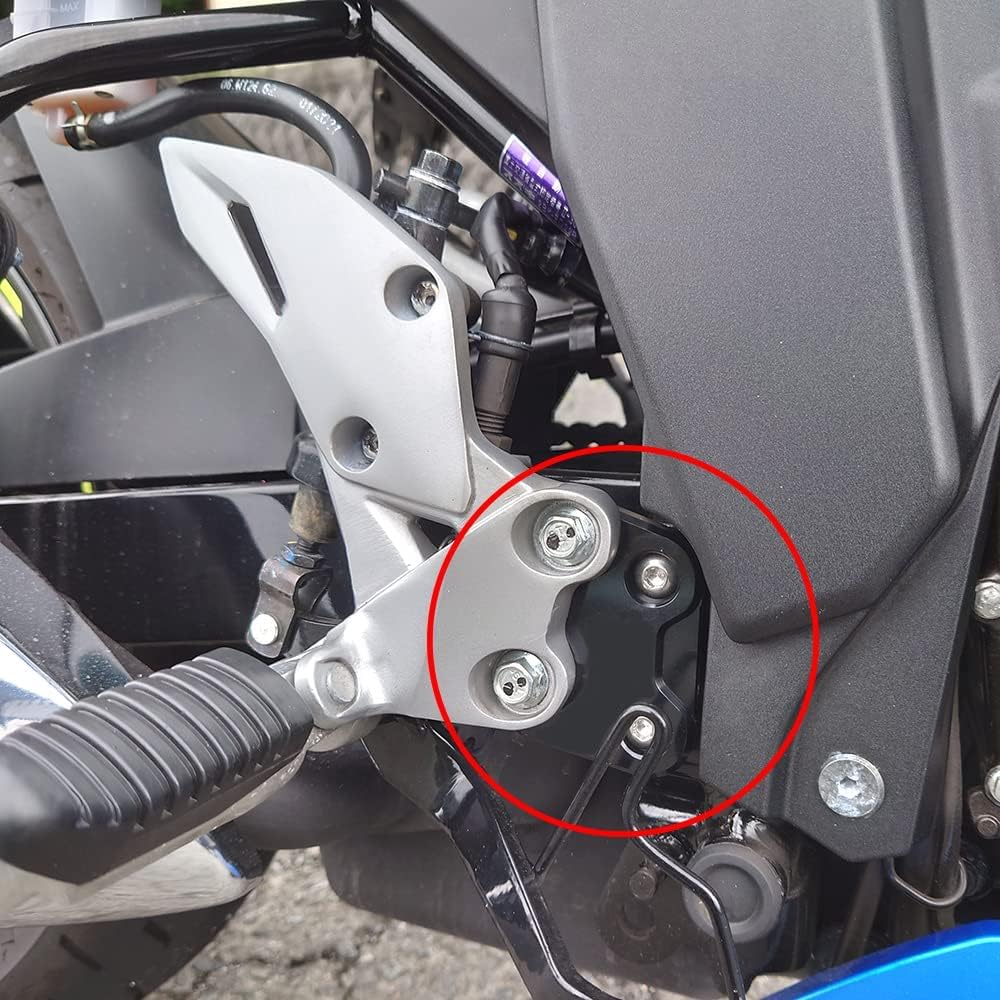LEDISHUN Bracket for Suzuki Gixxer 250 and Gixxer Rearward Movement and Upward Movement Step-Up SF250 40-42mm 13-25mm (Black)