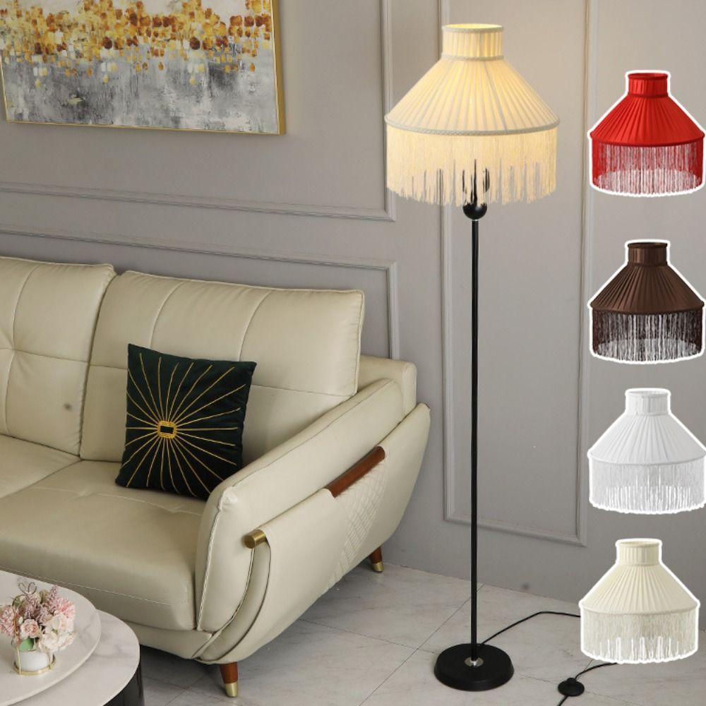 20CM 25CM 30CM Tassels E27 Lampshade European-style Retro Lampshade Fabric Lampshade Table Lamp