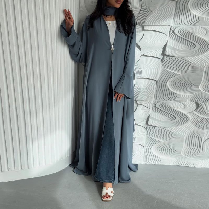 Middle East Dubai Fashion Casual Loose Cardigan Robe Dress Loose Cardigan Robe Dress