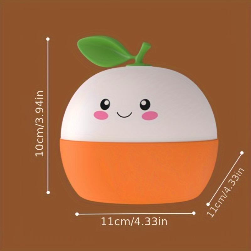 Modern Silicone Orange Night Light , USB Rechargeable, 4 Level Dimming, Touch Control, Freestanding Tabletop Lamp with Lithium Battery for Bedroom