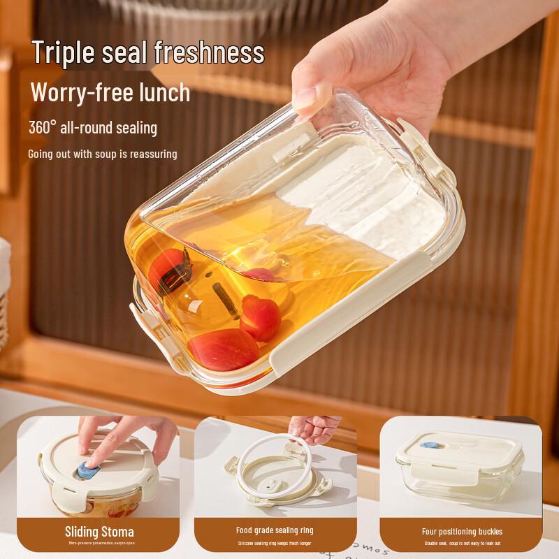 Karote Microwave-Safe Borosilicate Glass Lunch Box & Thermal Bag