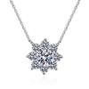 Kuaishou Douyin Sunflower Moissanite Women's Luxury Necklace Pendant