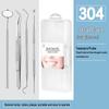 Dental Oral Care Tool Set: Stainless Steel Mouth Mirror, Probe, Tartar Remover, Toothpick