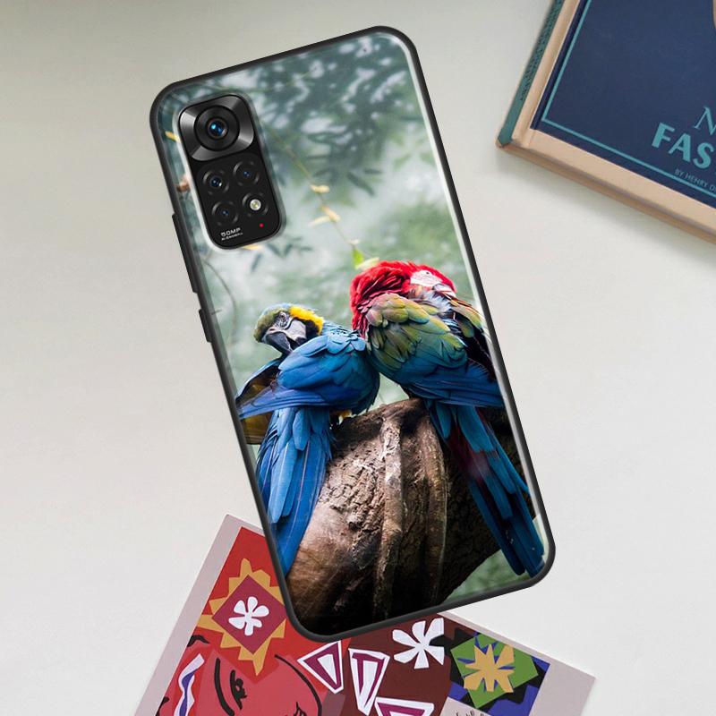 Animal Parrot Birds Case For Xiaomi Redmi Note 12 Pro Plus 8 9 10 11 Pro 8T 9S 10S 11S 12S 9C 10A 10C 12C Cover