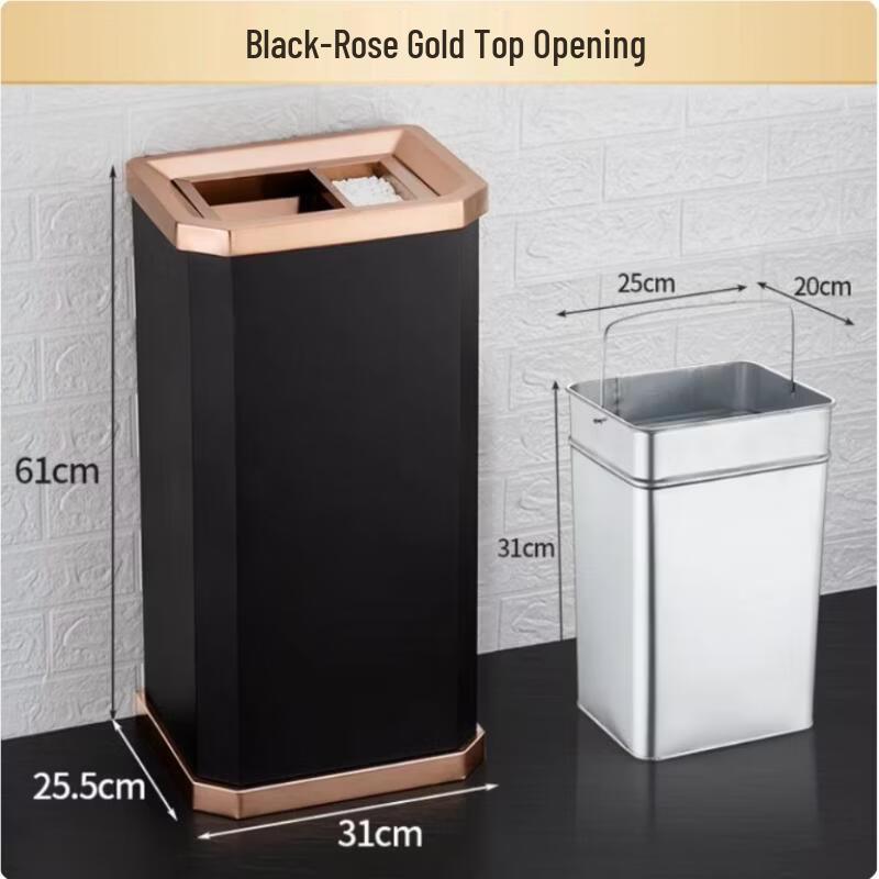 RSRDDY Outdoor Stainless Steel Round Trash Can with Ashtray