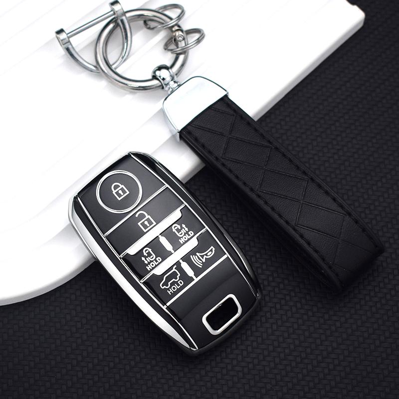 For Kia Sorento L580 Kia Doule Carnival Sedona Grand Carnival Snugly 5/6 Buttons Smart Remote Key Tpu Car Key Case Cover Keyless