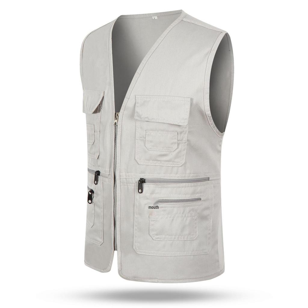 Custom Logo Multi-Pocket Volunteer Vest for Photography and Film Crew.