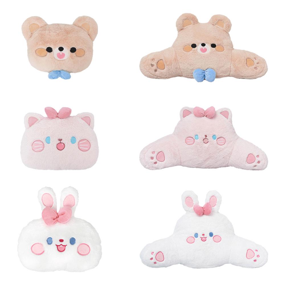 Poduszka samochodowa na szyję Słodka pluszowa kokardka z kreskówek Niedźwiedź Poduszka podróżna na szyję Poduszka zagłówek Akcesoria do wnętrza samochodu Kawaii