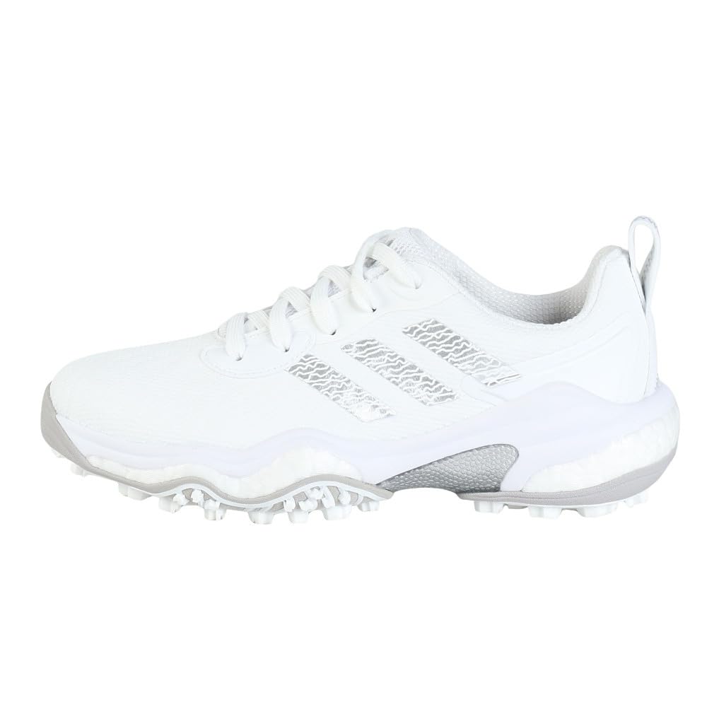 Golf Shoes Code Chaos 25 Footwear Two Cm 2E [Adidas Golf] Women's White/Silver Metallic/Gray 24.0