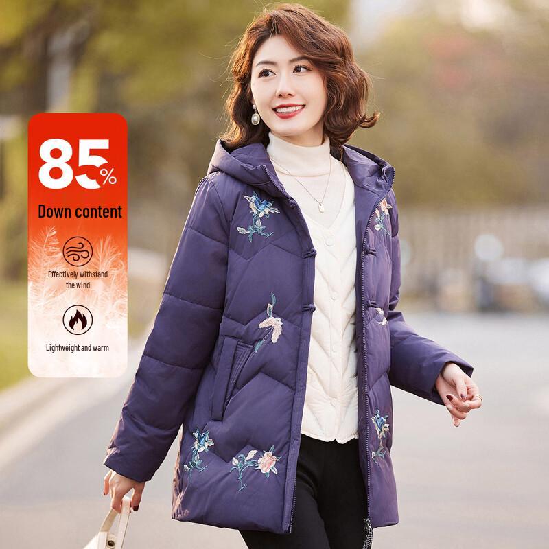 Paister Women s Elegant Hooded Down Jacket 3XL