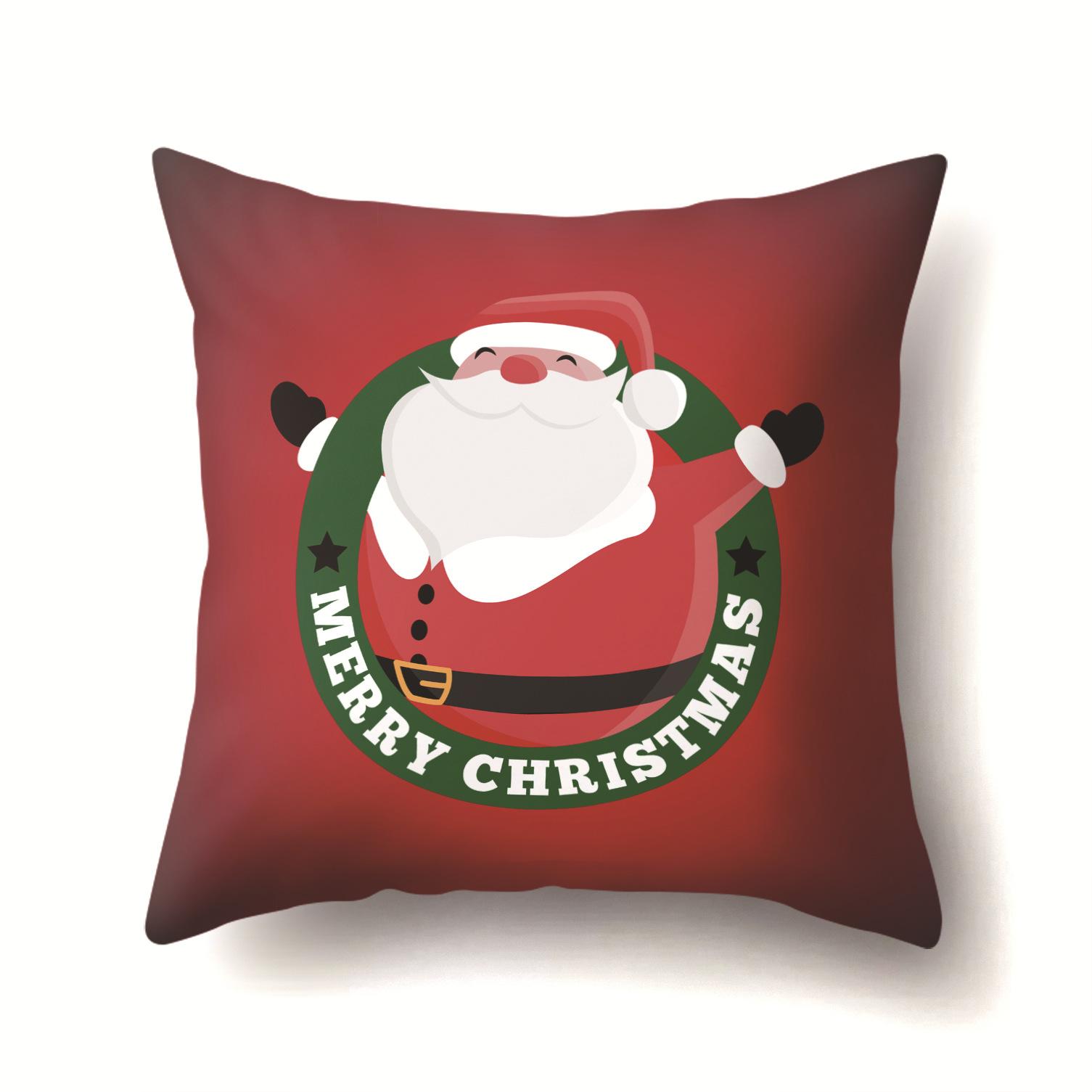 

Christmas Santa Claus, Trees, Etc. Polyester Pillow, Sofa Cushion, Bedside Decoration 45 * 45 without pillow core