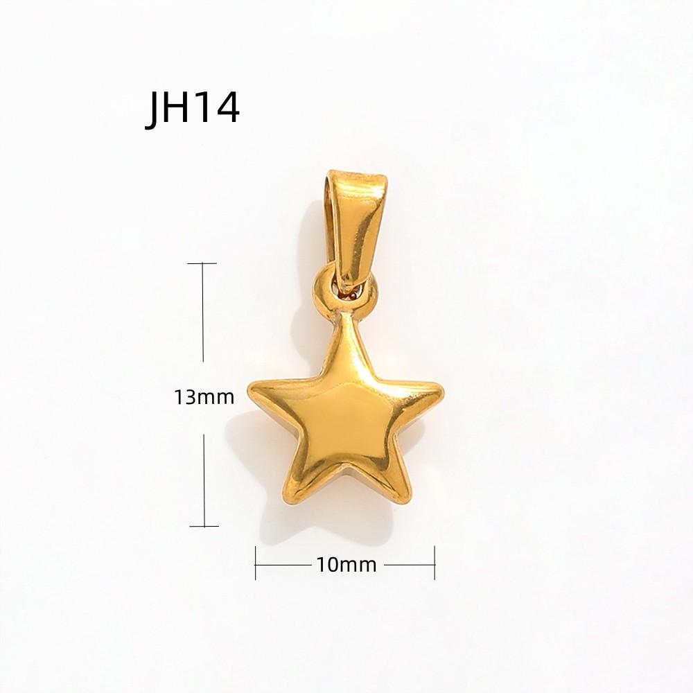 Trendy 18k PVD Gold Plated Stainless Steel Single Charm Pendant Heart Key Flower Star Design for Fashion Jewelry Necklaces