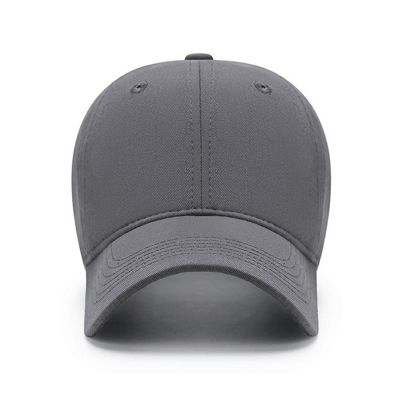 Baseball Cap Women's Solid Color Big Head Cap Men's Wide Brim Sun Hat